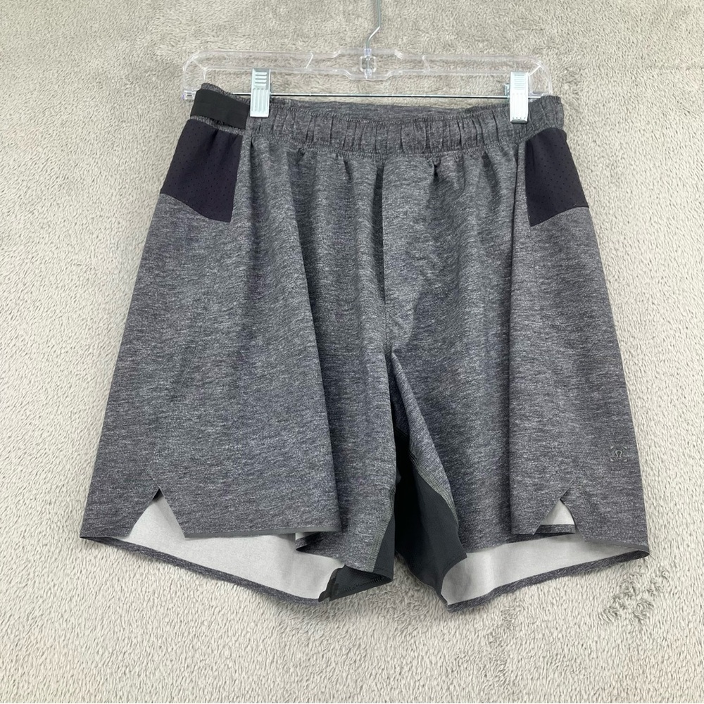 Lululemon Surge Short Mens Large Heathered Gray 6" Inseam Updated Running